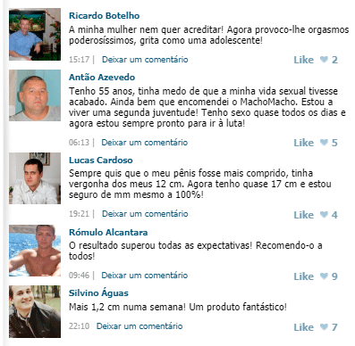 depoimentos macho macho