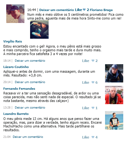 macho macho depoimentos